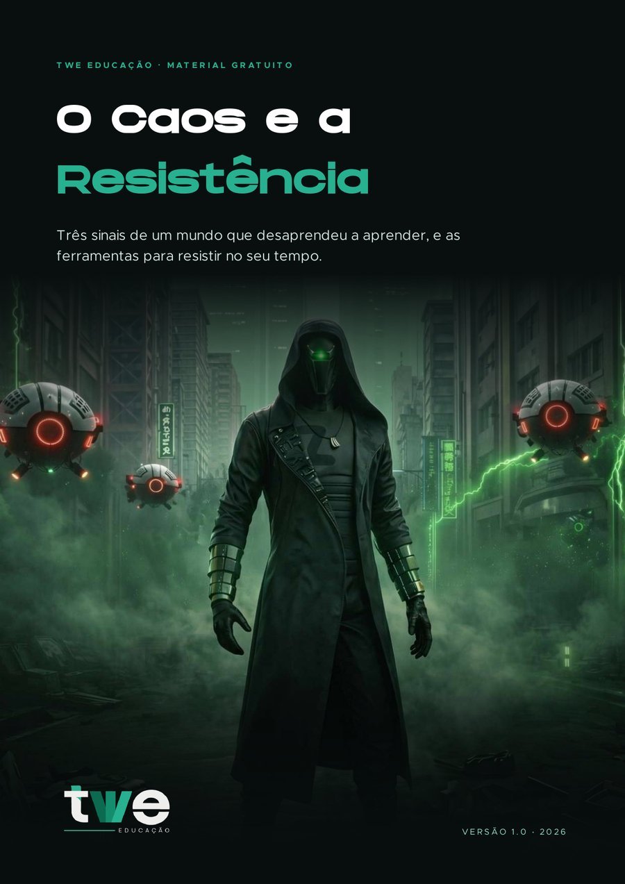 Capa do material O Caos e a Resistência, da TWE Educação